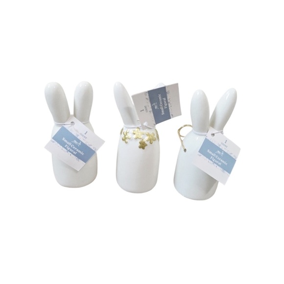 Ceramic Mini Bunny Spring Decor Set - Picture 3 of 3